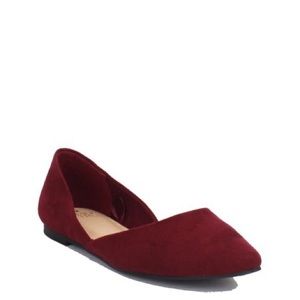 Wine Red flats (NWOT) with memory foam